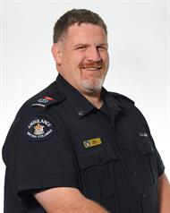 Nic Hume, primary care paramedic in uniform