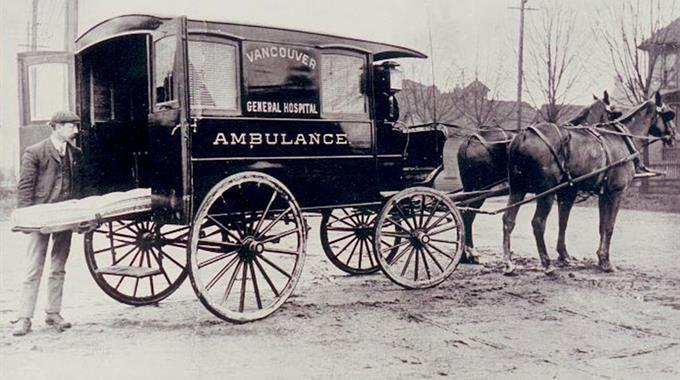 Horse drawn VGH Ambulance in 1902